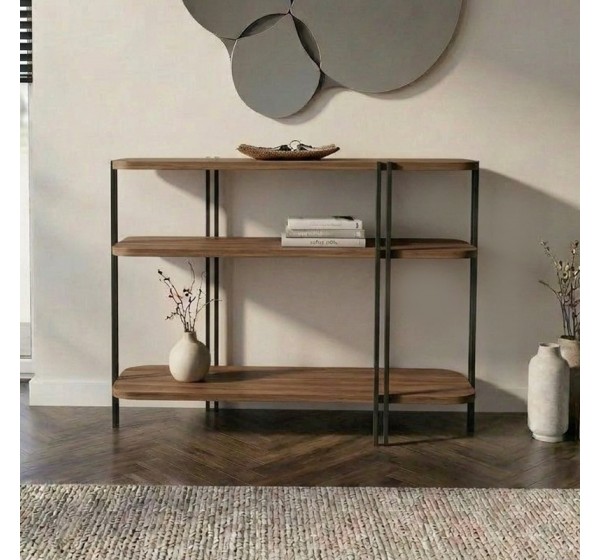 Κονσόλα Notus Megapap χρώμα καρυδί Ud 92x34,5x75εκ.