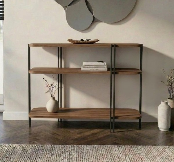 Κονσόλα Notus Megapap χρώμα καρυδί Ud 92x34,5x75εκ.
