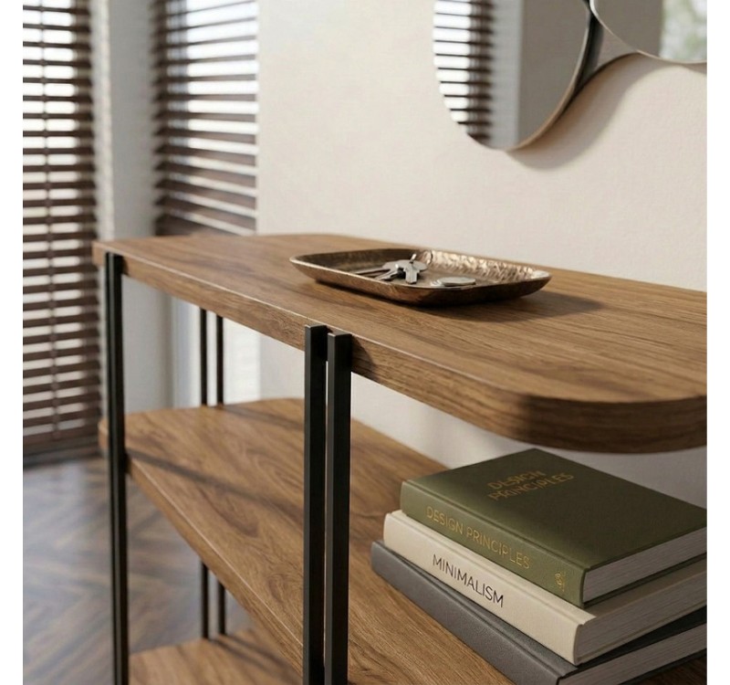 Κονσόλα Notus Megapap χρώμα καρυδί Ud 92x34,5x75εκ.