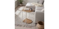 Τραπεζάκι βοηθητικό Roya Megapap χρώμα καρυδί Ud 41,5x32x56εκ.