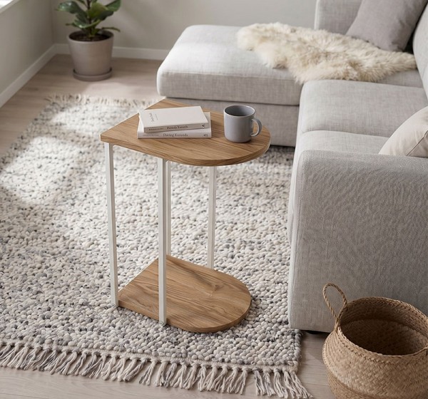 Τραπεζάκι βοηθητικό Roya Megapap χρώμα καρυδί Ud 41,5x32x56εκ.