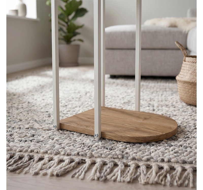 Τραπεζάκι βοηθητικό Roya Megapap χρώμα καρυδί Ud 41,5x32x56εκ.