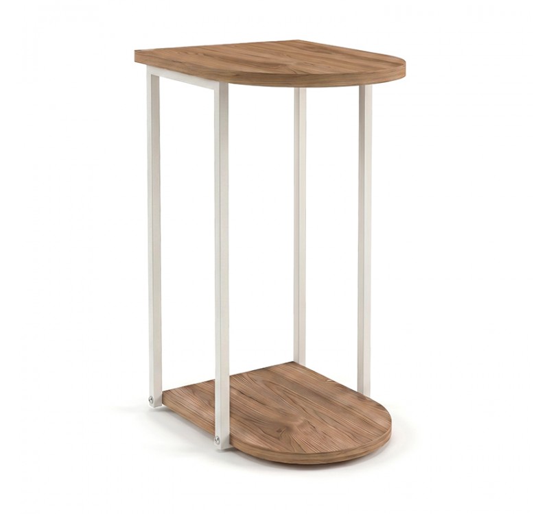 Τραπεζάκι βοηθητικό Roya Megapap χρώμα καρυδί Ud 41,5x32x56εκ.