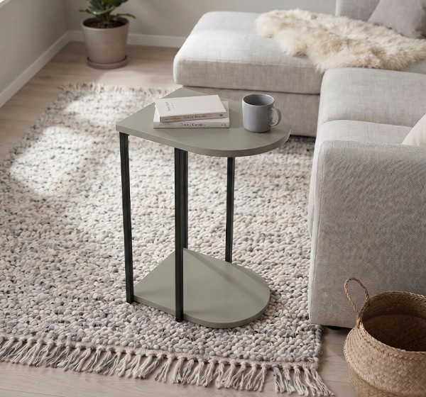 Τραπεζάκι βοηθητικό Roya Megapap χρώμα ash green 41,5x32x56εκ.