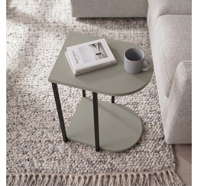 Τραπεζάκι βοηθητικό Roya Megapap χρώμα ash green 41,5x32x56εκ.