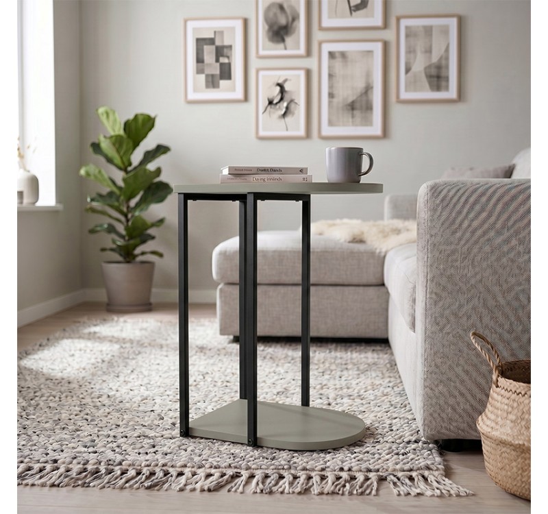 Τραπεζάκι βοηθητικό Roya Megapap χρώμα ash green 41,5x32x56εκ.