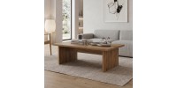 Τραπεζάκι σαλονιού Loana Megapap χρώμα καρυδί Ud 120x70x40εκ.
