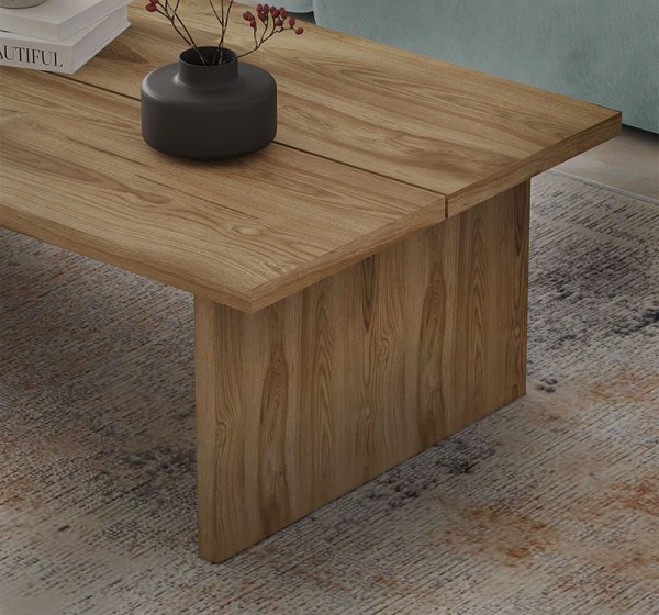 Τραπεζάκι σαλονιού Loana Megapap χρώμα καρυδί Ud 120x70x40εκ.