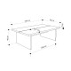Τραπεζάκι σαλονιού Loana Megapap χρώμα καρυδί Ud 120x70x40εκ.
