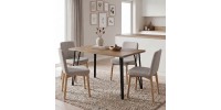 Τραπέζι Xana Megapap χρώμα sepet oak 120x70x77,5εκ.