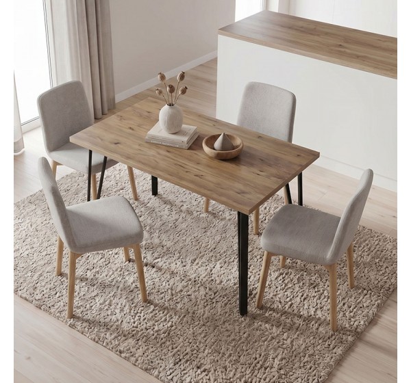 Τραπέζι Xana Megapap χρώμα sepet oak 120x70x77,5εκ.
