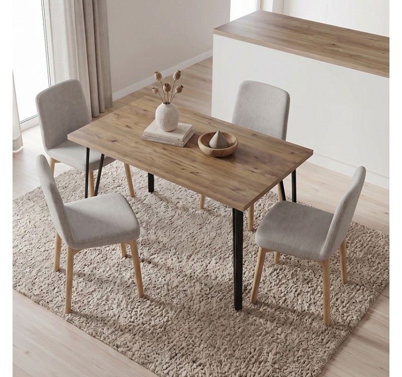 Τραπέζι Xana Megapap χρώμα sepet oak 120x70x77,5εκ.