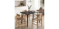 Τραπέζι Xana Megapap χρώμα black wood 120x70x77,5εκ.