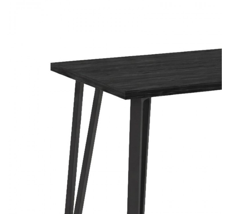 Τραπέζι Xana Megapap χρώμα black wood 120x70x77,5εκ.