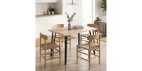 Τραπέζι Xana Megapap χρώμα travertine 120x70x77,5εκ.