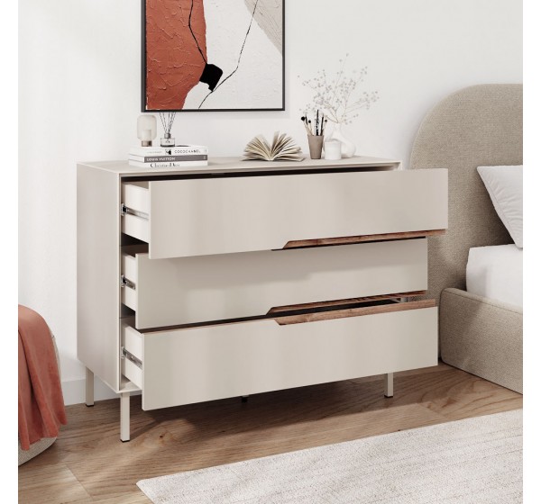 Συρταριέρα Arch Megapap χρώμα sandstone 98x40x78,5εκ.
