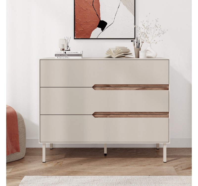 Συρταριέρα Arch Megapap χρώμα sandstone 98x40x78,5εκ.