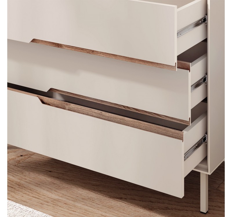 Συρταριέρα Arch Megapap χρώμα sandstone 98x40x78,5εκ.