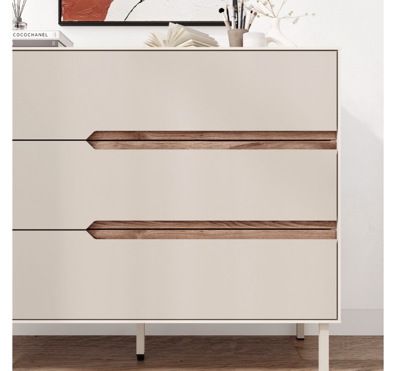 Συρταριέρα Arch Megapap χρώμα sandstone 98x40x78,5εκ.
