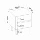 Κομοδίνο Arch Megapap χρώμα sandstone 45x35x52,5εκ.