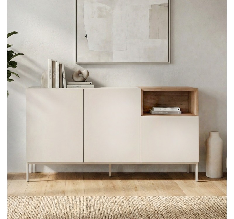 Μπουφές Cailin Megapap χρώμα sandstone - sepet oak 140x41,8x80εκ.