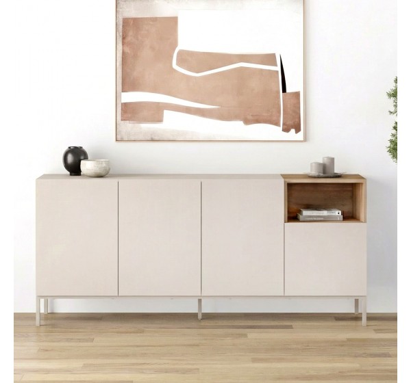 Μπουφές Cailin Megapap χρώμα sandstone - sepet oak 180x41,8x80εκ.