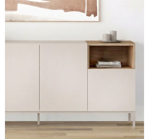 Μπουφές Cailin Megapap χρώμα sandstone - sepet oak 180x41,8x80εκ.