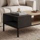 Τραπεζάκι σαλονιού Cailin Megapap χρώμα sepet oak - black wood 90x56x40,6εκ.