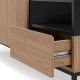 Έπιπλο τηλεόρασης Cailin Megapap χρώμα sepet oak - black wood 140x41,8x55εκ.