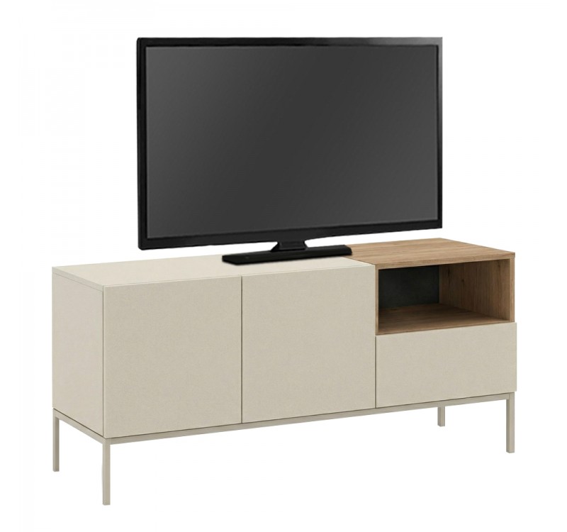 Έπιπλο τηλεόρασης Cailin Megapap χρώμα sandstone - sepet oak 140x41,8x55εκ.