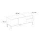 Έπιπλο τηλεόρασης Cailin Megapap χρώμα sandstone - sepet oak 140x41,8x55εκ.