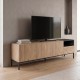 Έπιπλο τηλεόρασης Cailin Megapap χρώμα sepet oak - black wood 180x41,8x55εκ.