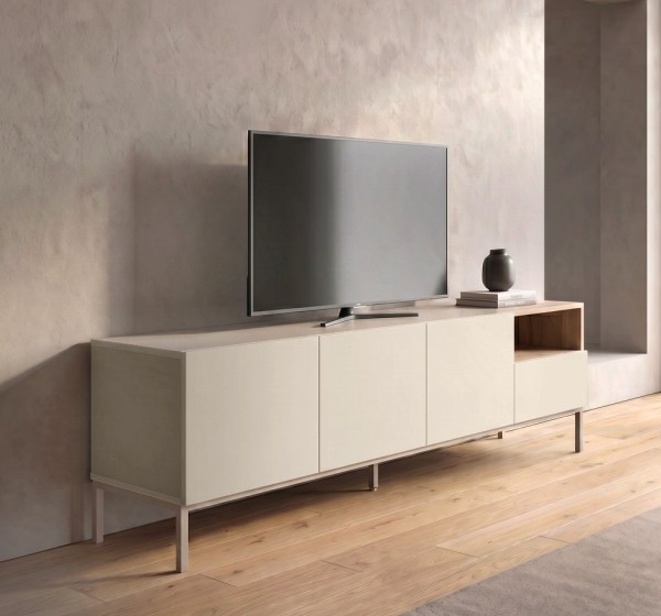 Έπιπλο τηλεόρασης Cailin Megapap χρώμα sandstone - sepet oak 180x41,8x55εκ.