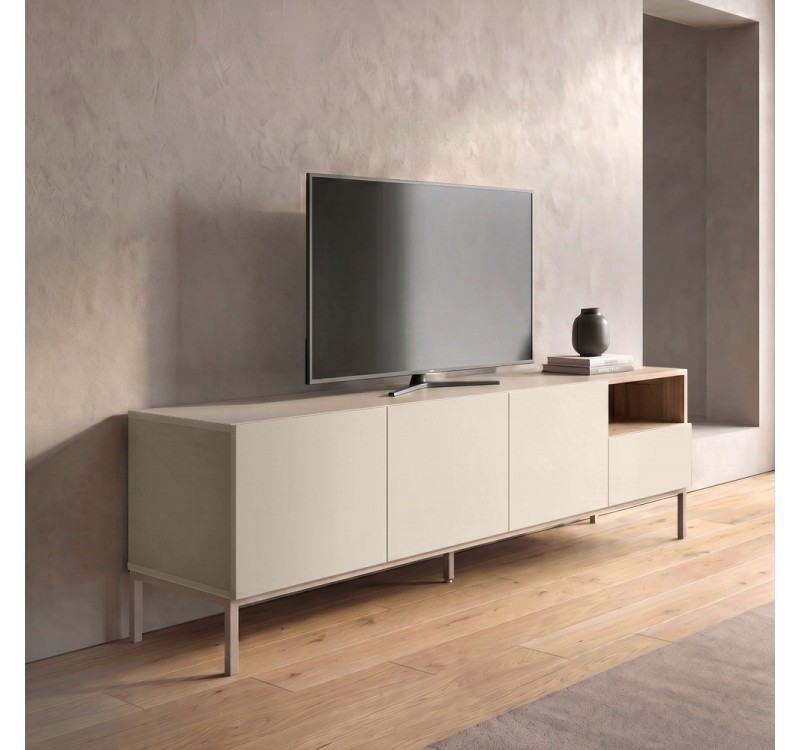 Έπιπλο τηλεόρασης Cailin Megapap χρώμα sandstone - sepet oak 180x41,8x55εκ.