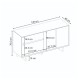 Μπουφές Capri Megapap χρώμα sapphire oak 146x45x76,5εκ.