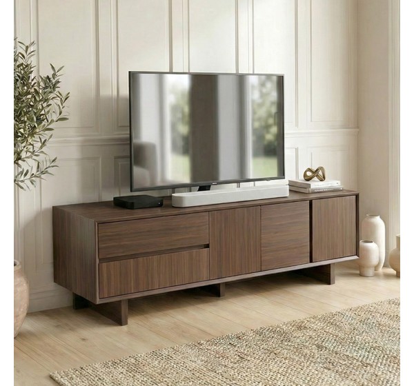 Έπιπλο τηλεόρασης Capri Megapap χρώμα καρυδί milano 180x45x55εκ.
