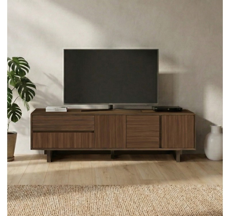 Έπιπλο τηλεόρασης Capri Megapap χρώμα καρυδί milano 180x45x55εκ.