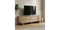 Έπιπλο τηλεόρασης Capri Megapap χρώμα sapphire oak 180x45x55εκ.