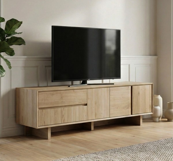 Έπιπλο τηλεόρασης Capri Megapap χρώμα sapphire oak 180x45x55εκ.