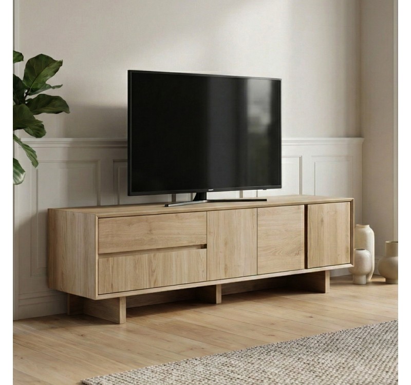 Έπιπλο τηλεόρασης Capri Megapap χρώμα sapphire oak 180x45x55εκ.