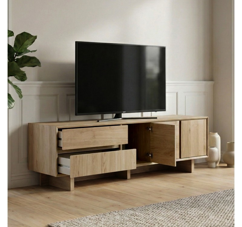 Έπιπλο τηλεόρασης Capri Megapap χρώμα sapphire oak 180x45x55εκ.