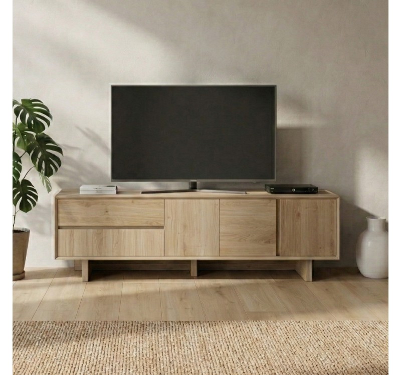 Έπιπλο τηλεόρασης Capri Megapap χρώμα sapphire oak 180x45x55εκ.