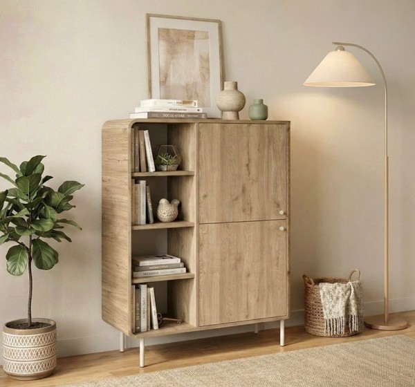Μπουφές Colia Megapap χρώμα sepet oak 85x44x120,4εκ.