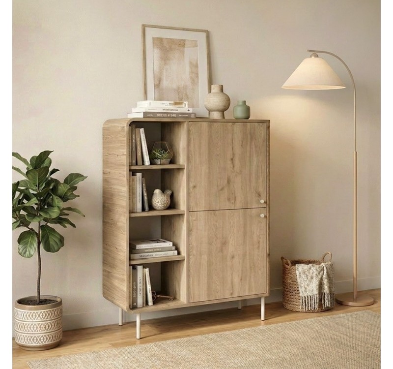 Μπουφές Colia Megapap χρώμα sepet oak 85x44x120,4εκ.