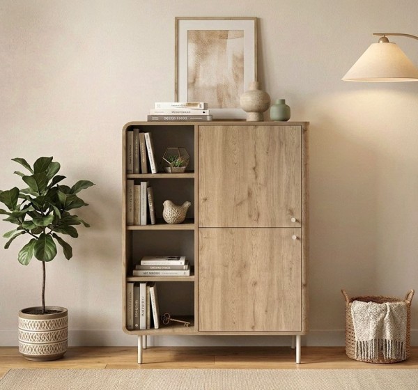 Μπουφές Colia Megapap χρώμα sepet oak 85x44x120,4εκ.