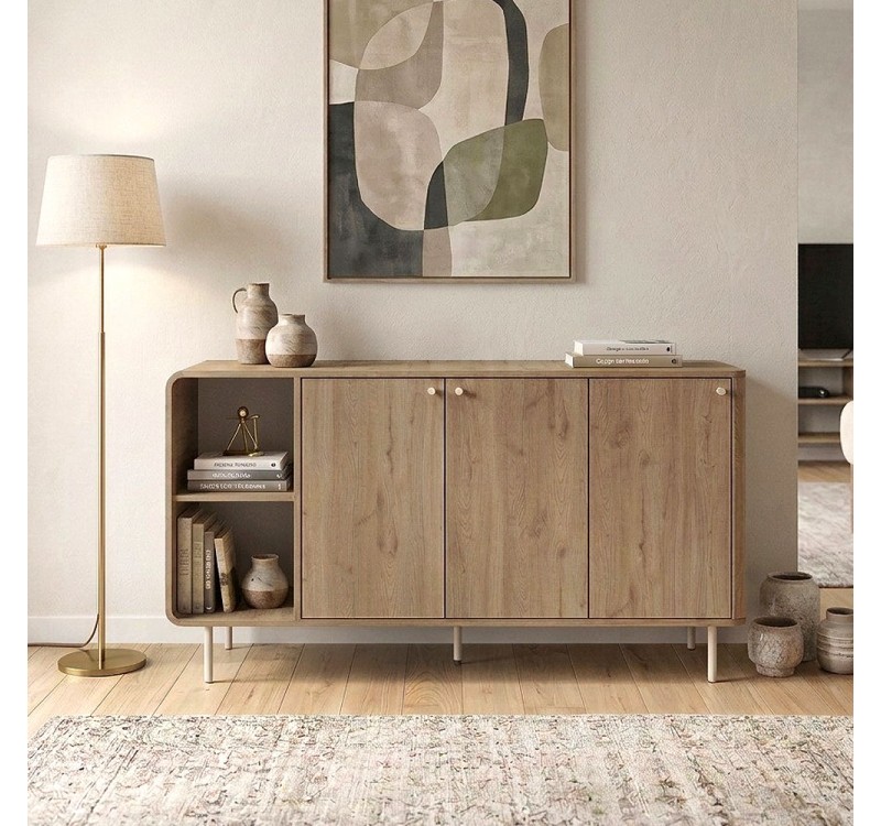 Μπουφές Colia Megapap χρώμα sepet oak 150x44x80εκ.