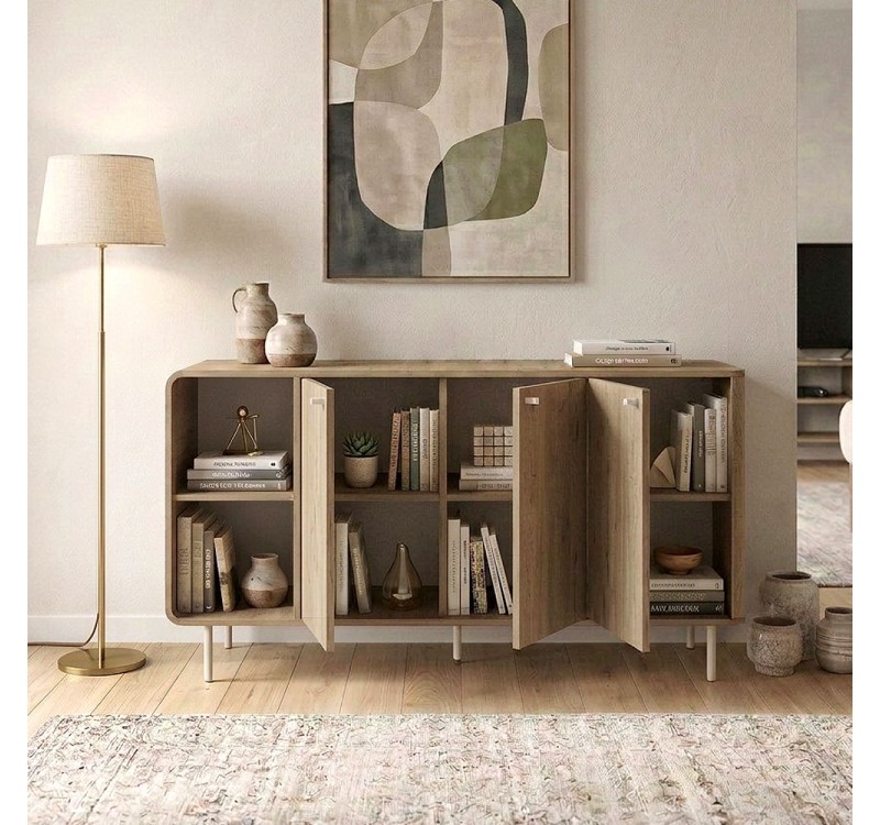 Μπουφές Colia Megapap χρώμα sepet oak 150x44x80εκ.