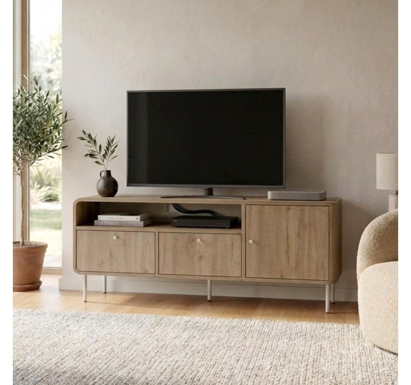 Έπιπλο τηλεόρασης Colia Megapap χρώμα sepet oak 140,3x34x55,7εκ.