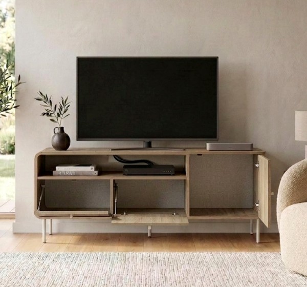 Έπιπλο τηλεόρασης Colia Megapap χρώμα sepet oak 140,3x34x55,7εκ.
