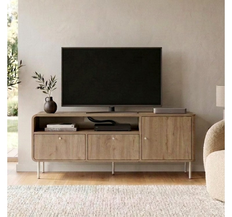Έπιπλο τηλεόρασης Colia Megapap χρώμα sepet oak 140,3x34x55,7εκ.
